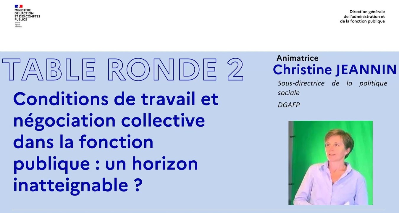 Colloque Mieux travailler dans la fonction publique. Quelles solutions pour relever le défi ? : Table ronde 2