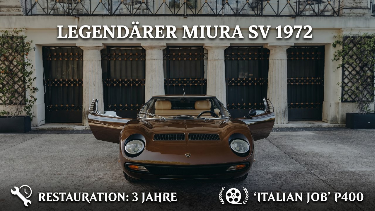 Lamborghini Miura SV 1972 komplett restauriert in Rom gezeigt