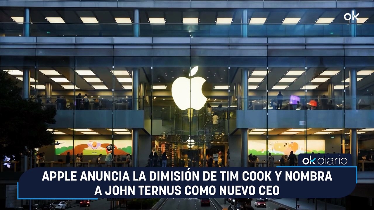 Apple anuncia la dimisión de Tim Cook y nombra a John Ternus como nuevo CEO