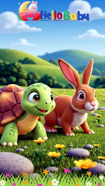 Rabbit and Tortoise Story 🐰🐢 | Slow and Steady Wins the Race | Kids Moral Story #shorts