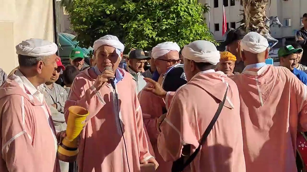 لقاء الابطال مع الشيخ احمد الخياطي والشيخ عبد النبي الشحم  في التبوريدة تيسة 2026 noujoum hayti (2)