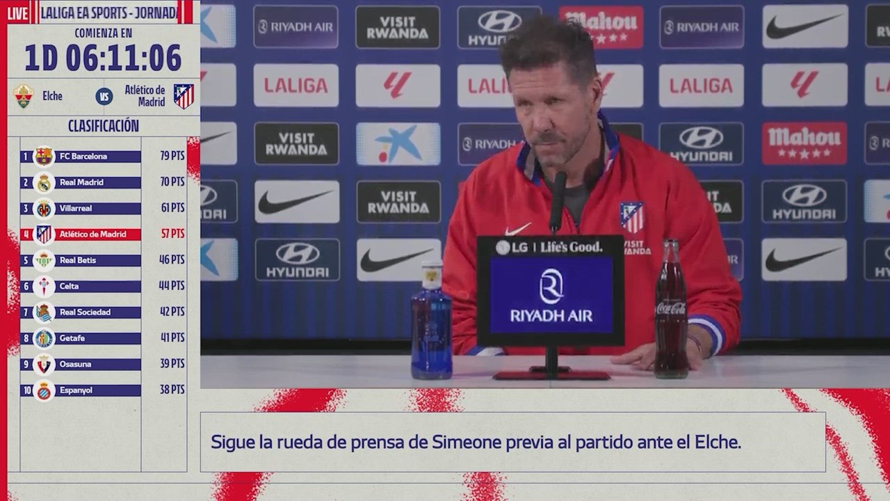 La brutal respuesta de Simeone tras preguntarle por la derrota en la Copa y el partido contra el Arsenal