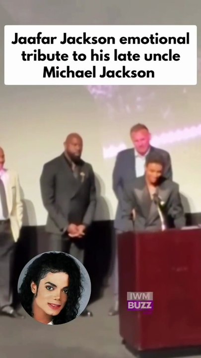 Jaafar Jackson emotional tribute to his late uncle Michael Jackson  at premiere of Michael