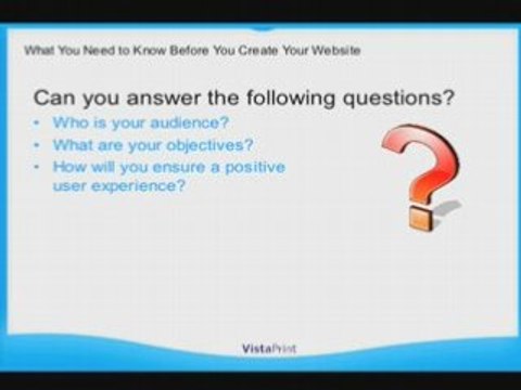VistaPrint Webinar - Websites