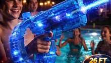 LED Electric Water Blaster Gun | Rechargeable Pool Party Water Toy
