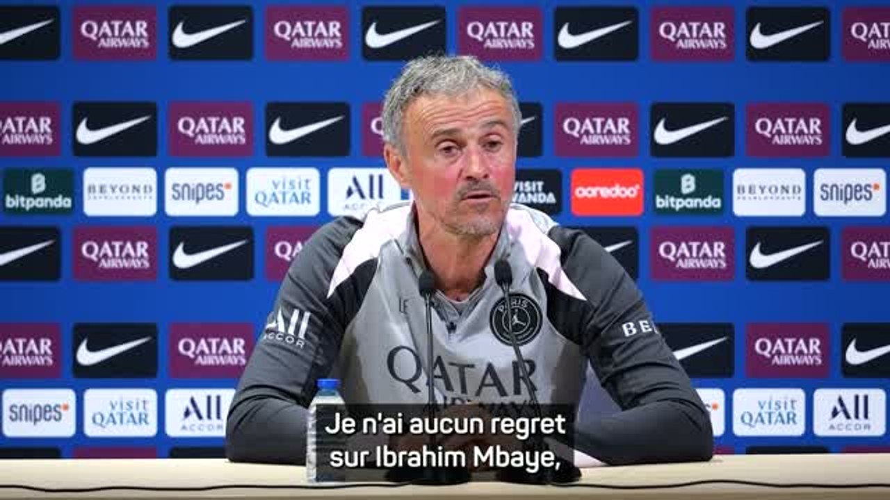 PSG - Luis Enrique justifie le déclassement de Mbaye : "Chaque minute au PSG doit être spéciale"