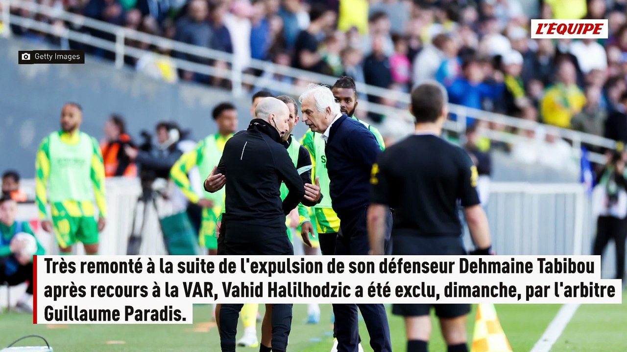 Vahid Halilhodzic écope d'une suspension de quatre matches, le carton rouge de Dehmaine Tabibou annulé - Foot - Ligue 1