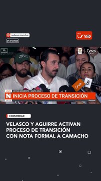 A dos semanas de asumir funciones, JP Velasco y Paola Aguirre llegaron hasta la Gobernación de Santa Cruz para solicitar formalmente la conformación de una comisión de transición.