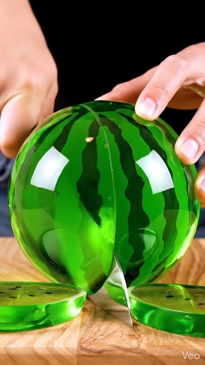 Glass Watermelon Slicing ASMR