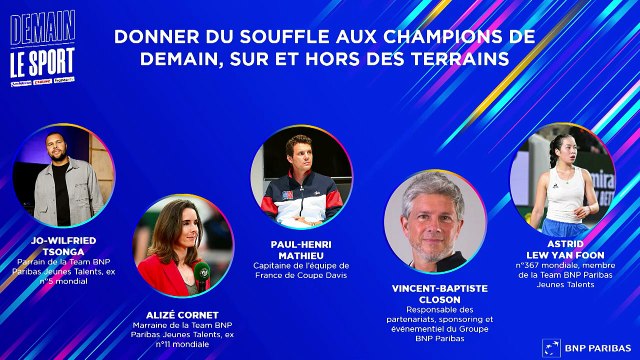 Table ronde « Donner du souffle aux champions de demain sur et hors des terrains » - 16h00 - Studio 104 - Demain le Sport 2025 - Tennis