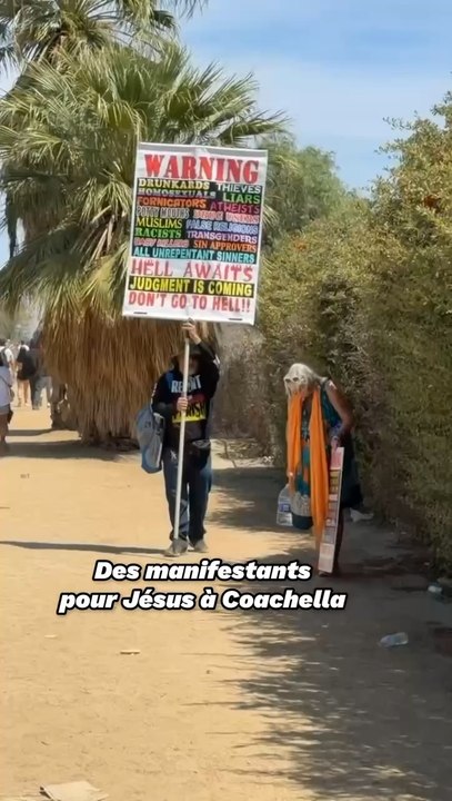 Des manifestants pour Jesus à Coachella