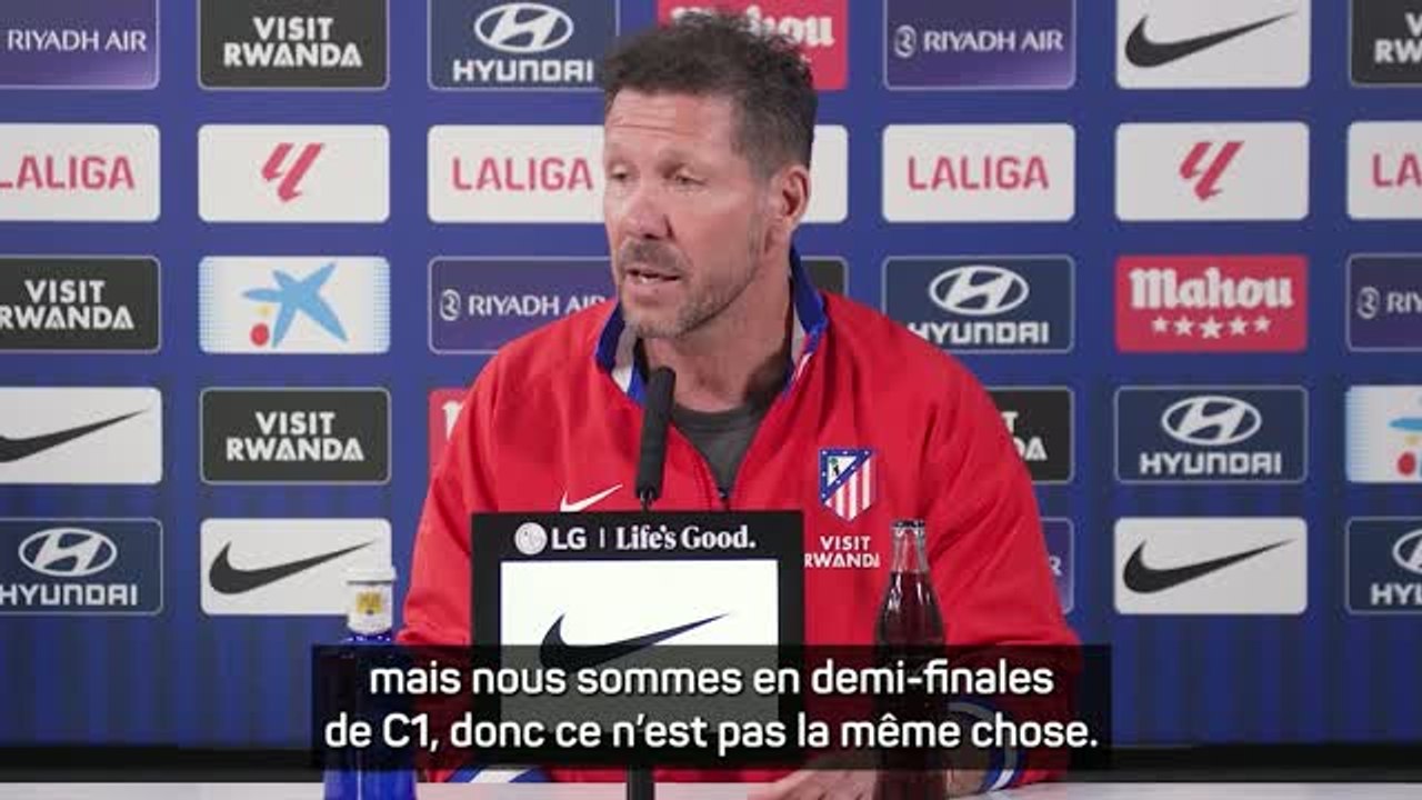 Atlético - Simeone : "Meilleurs que la saison passée"