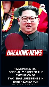 Breaking News: Kim Jong Un Orders Execution of Israeli Spies | North Korea vs Israel Tensions 📄 Description (SEO Optimized) North Korean leader Kim Jong Un has reportedly ordered the execution of two Israeli residents accused of espionage and leaking sen