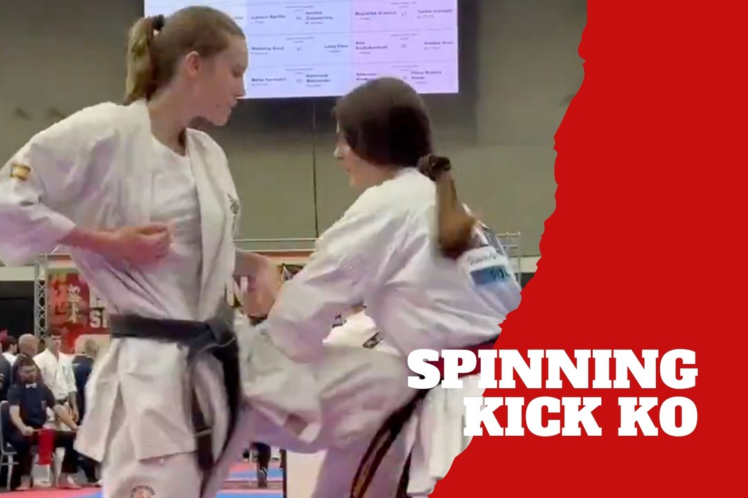 Patada giratoria define combate de artes marciales en segundos