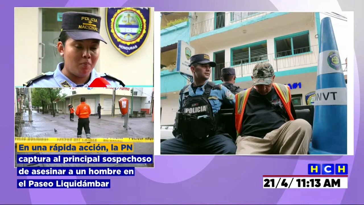 Cae el presunto homicida de “El Morris”, ultimado en el Centro de Tegucigalpa
