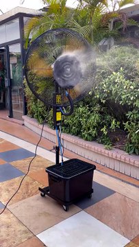 BLDC industrial mist fan with adjustable-rod, super spray volume#mingletec #BLDC #dcmotor #industrial ##mistfan #aircooler #essentialforsummer #outdoor#garden #restaurant #warehouse #factory #manufacturer #supplier #hotsellproduct #fyp #philippines