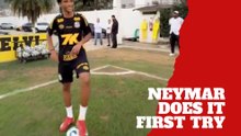 Neymar steals the show after Robinho’s son attempts trick