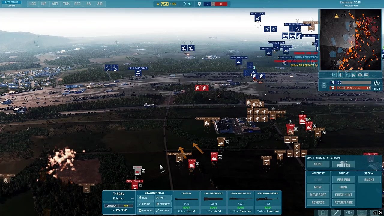 Combined arms fights
