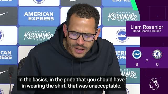 Rosenior slams 'unacceptable' Chelsea performance in Brighton loss