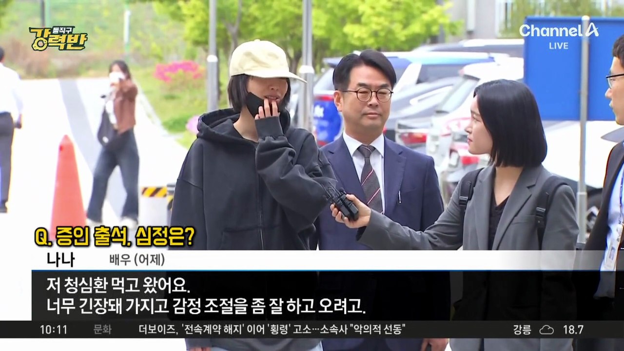 [돌직구 강력반]청심환 먹고 증인 출석한 나나…강도와 법정 대면