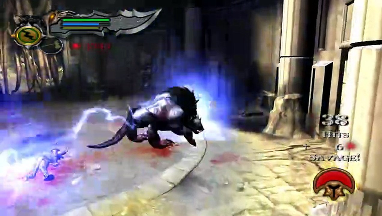 God of War 2 - Boss Fight - Mole Cerberus