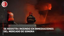 Se registra incendio en inmediaciones del Mercado de Sonora