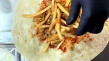 French Tacos Viande & Frites & Sauce Gruyère #BR3 #Tacos #Food #Foodies #Foodlover (2)