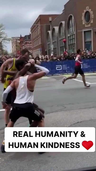 Moments like this are exactly why the Boston Marathon means so much more than just a finish time. Ajay Haridasse showed incredible grit as he battled severe cramps near the finish line and refused to give up. Even more moving was the sportsmanship from Aa