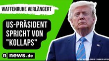Donald Trump: Waffenruhe im Iran-Krieg verlängert - US-Präsident spricht von "Kollaps"