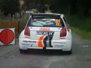 Pellegrin C2 Super 1600 rallye limousin 2008  départ