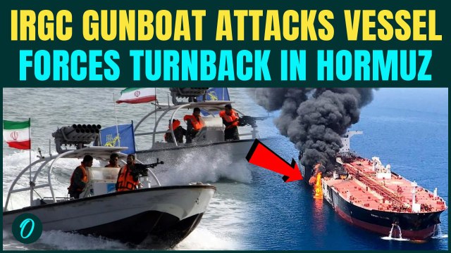 BREAKING: Iran Opens FIRE On Ship In Hormuz, DAMAGES Vessel As IRGC Flexes Control