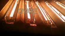 Twin tubes half gold coated tungsten heating lamp 1200mm 5400w heating tube