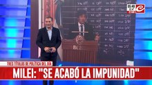 Milei al pueblo argentino: "Se termina la política viviendo de tu bolsillo"