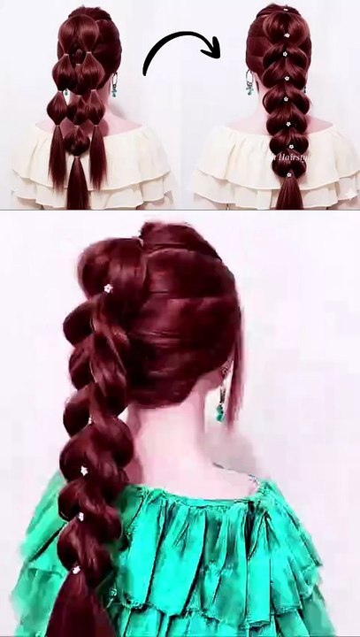 Easy ponytail braid hairstyle