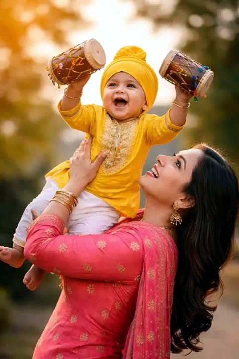 Godi vich baitha king, te maa meri queen 👑