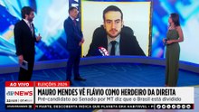 Mauro Mendes defende Flávio Bolsonaro como principal nome da direita; Capez e Mehero comentam