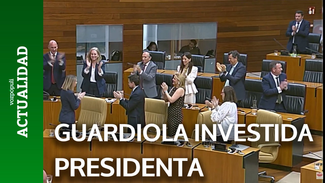 María Guardiola es investida presidenta de Extremadura con 40 votos a favor y 25 en contra
