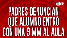 Estudiantes en peligro: padres aseguran que alumno ingresó con un arma a la escuela