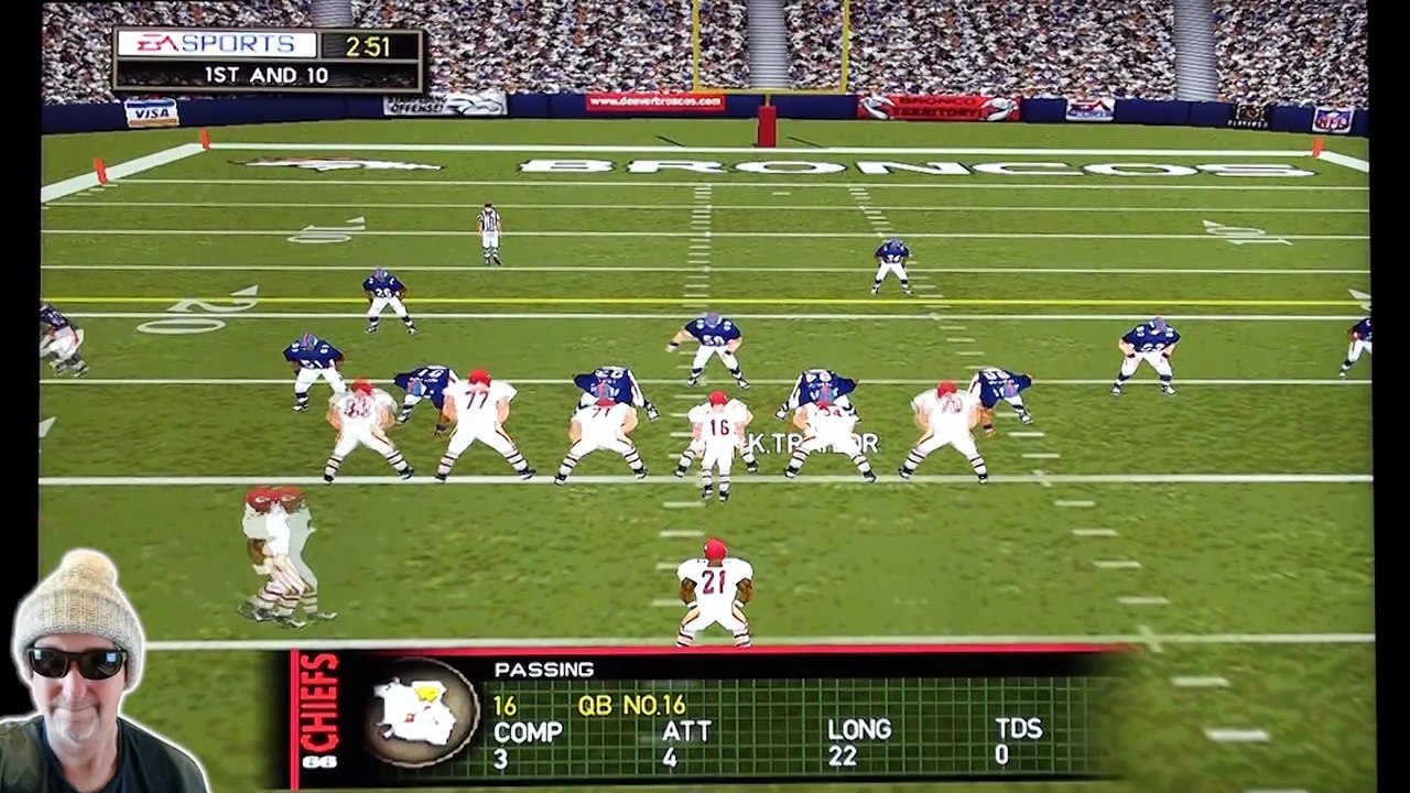 Madden NFL 1966 Kansas City Chiefs QB Len Dawson throws a 40-yard TD for the lead