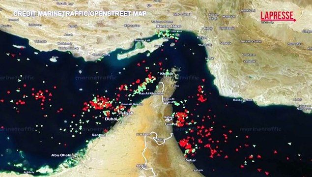 Il passaggio delle navi nello Stretto di Hormuz: il video timelapse