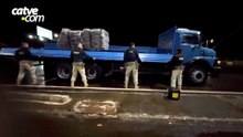 Mais de uma tonelada de maconha escondida em compartimento oculto de caminhão é apreendida na BR-277