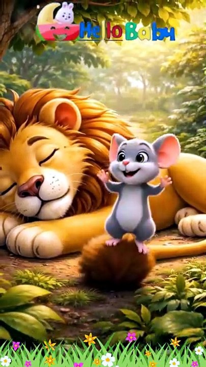 Lion and Mouse Story 🦁🐭 | Small Can Help Big | Kids Moral Story #reels #shorts