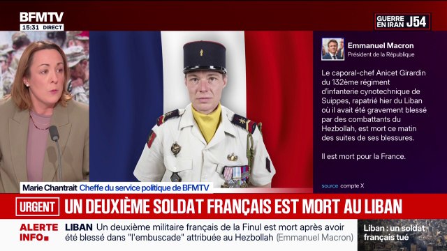 Guerre au Moyen-Orient: Emmanuel Macron annonce la mort d'un soldat français des suites de ses blessures au Liban