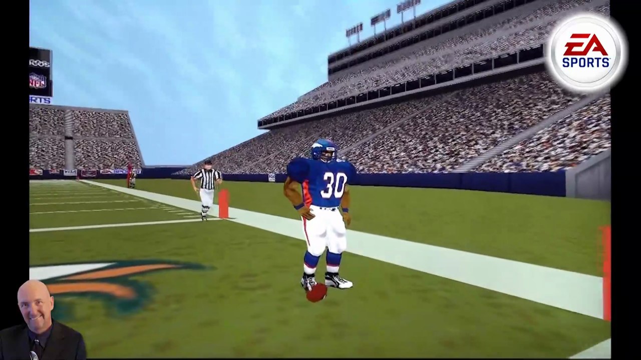Madden NFL 2000 Broncos RB Terrell Davis rips a 40-Yard TD run against Seattle