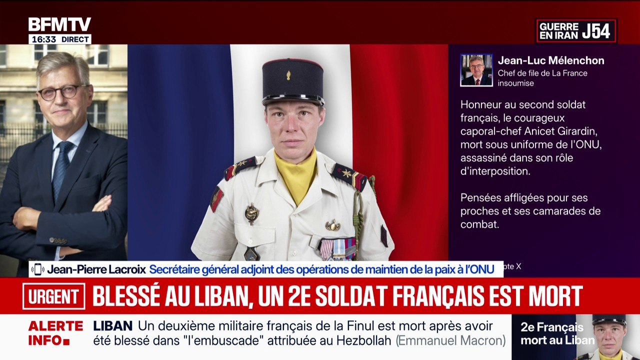 Soldat français mort des suites de ses blessures au Liban: "Que les responsables puissent rendre des comptes", déclare Jean-Pierre Lacroix