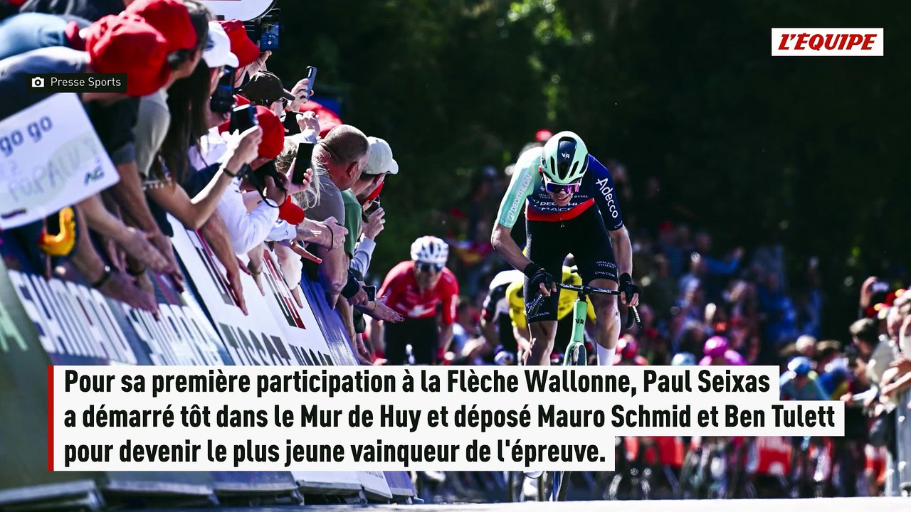 Le coude ensanglanté, Paul Seixas devient le plus jeune vainqueur de la Flèche Wallonne - Cyclisme - Flèche Wallonne