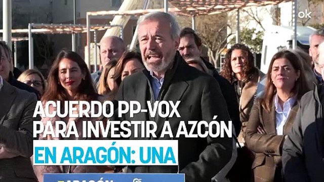 Acuerdo PP-Vox para investir a Azcón en Aragón: una vicepresidencia y tres consejerías para los de Abascal