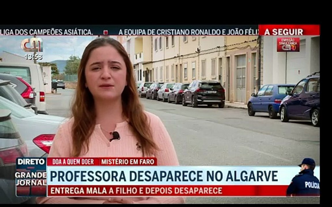Reportagem CMTV 18-04-2026 desaparecimento Carla Rocha, professora