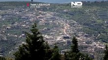 Aerial footage shows widespread destruction in southern Lebanon