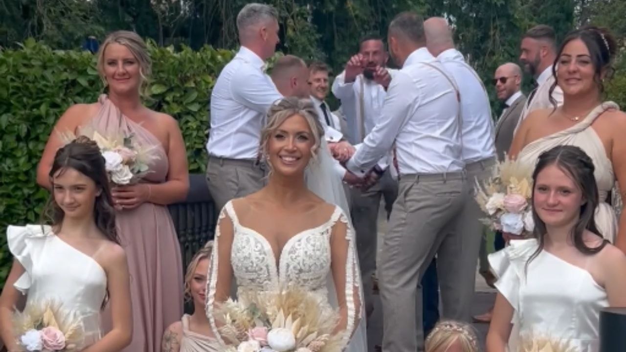 Groomsmen Toss The Groom But The Landing Does Not Go As Planned
